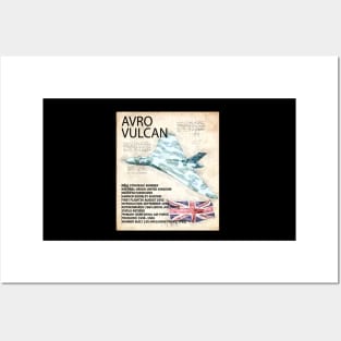 Avro Vulcan Bomber Aircraft Avro Aeroplane RAF Plane Da Vinci Posters and Art